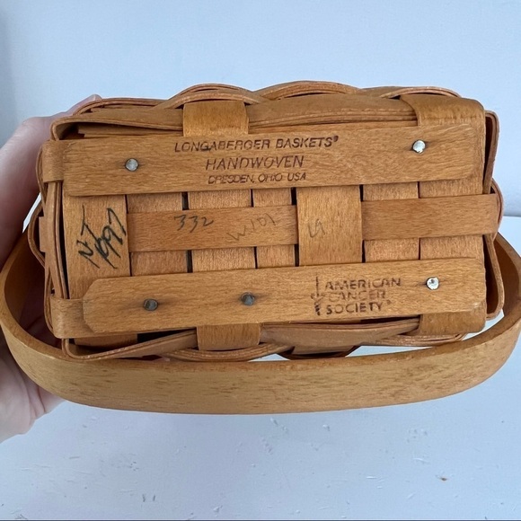 Longaberger 1997 Horizon of Hope Breast Cancer basket with accessories - Picture 9 of 11